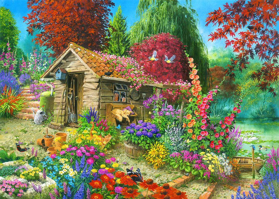 The Garden Shet Painting by MGL Meiklejohn Graphics Licensing