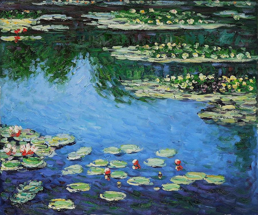 Claude Monet Painting - Water Lilies  #9 by Pam Neilands