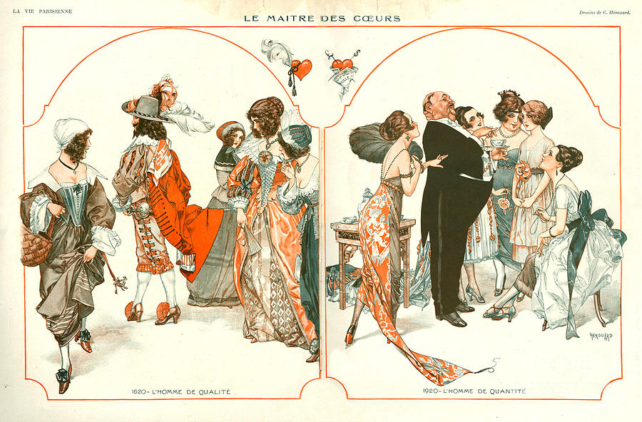 France Drawing - 1920s France La Vie Parisienne Magazine #90 by The Advertising Archives