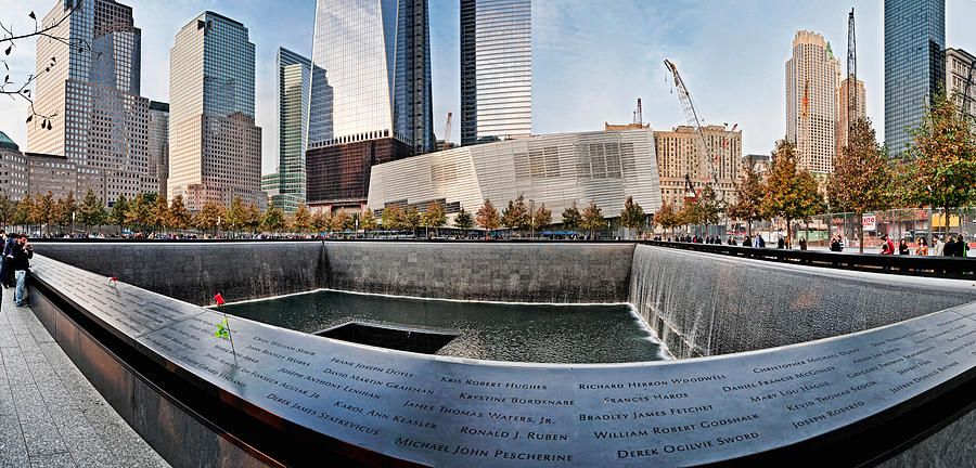 911 Memorial Along Side The South Tower Photograph by Panoramic Images ...
