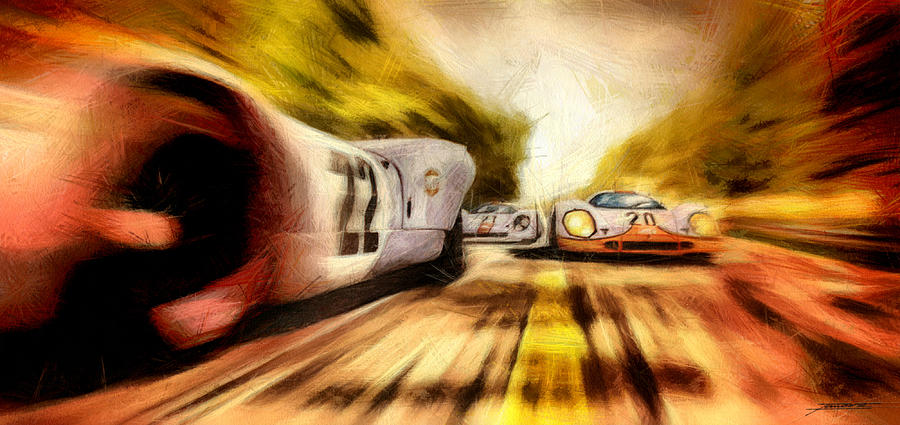 Porsche Painting - 917 - Le Mans by Tano V-Dodici ArtAutomobile