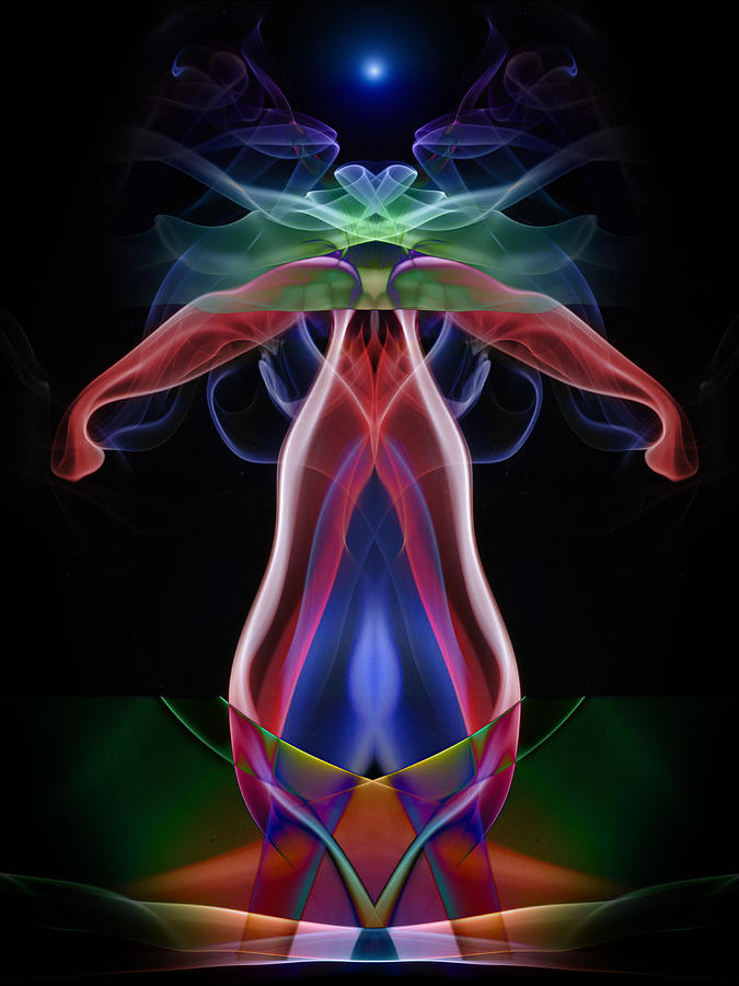 9171 Spirit Art Energy in Red Blue Green Photograph by Chris Maher