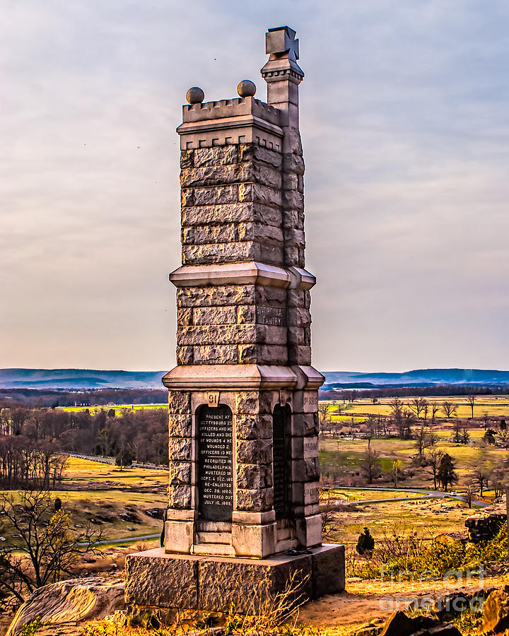 91st Pennsylvania Infantry Monument Photograph by Nick Zelinsky Jr