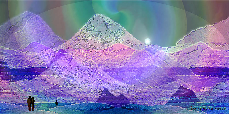 939 - Magic mood  Mountain World Painting by Irmgard Schoendorf Welch