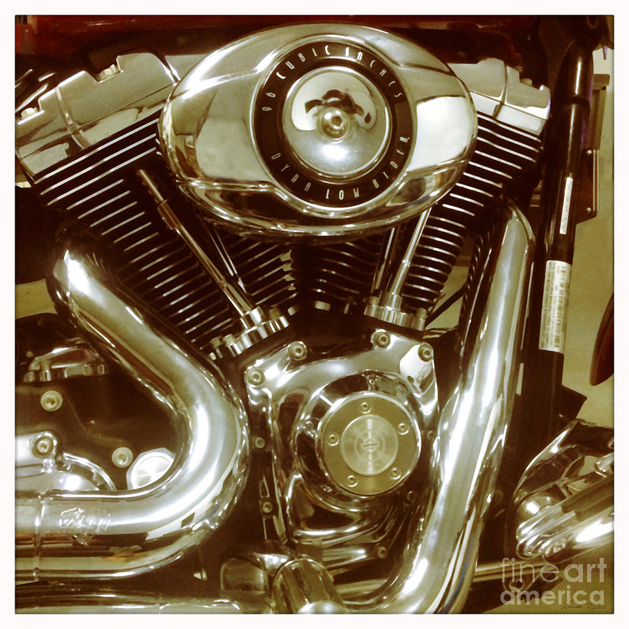 Harley Photograph - 96 Cubic Inches by Linda Lees