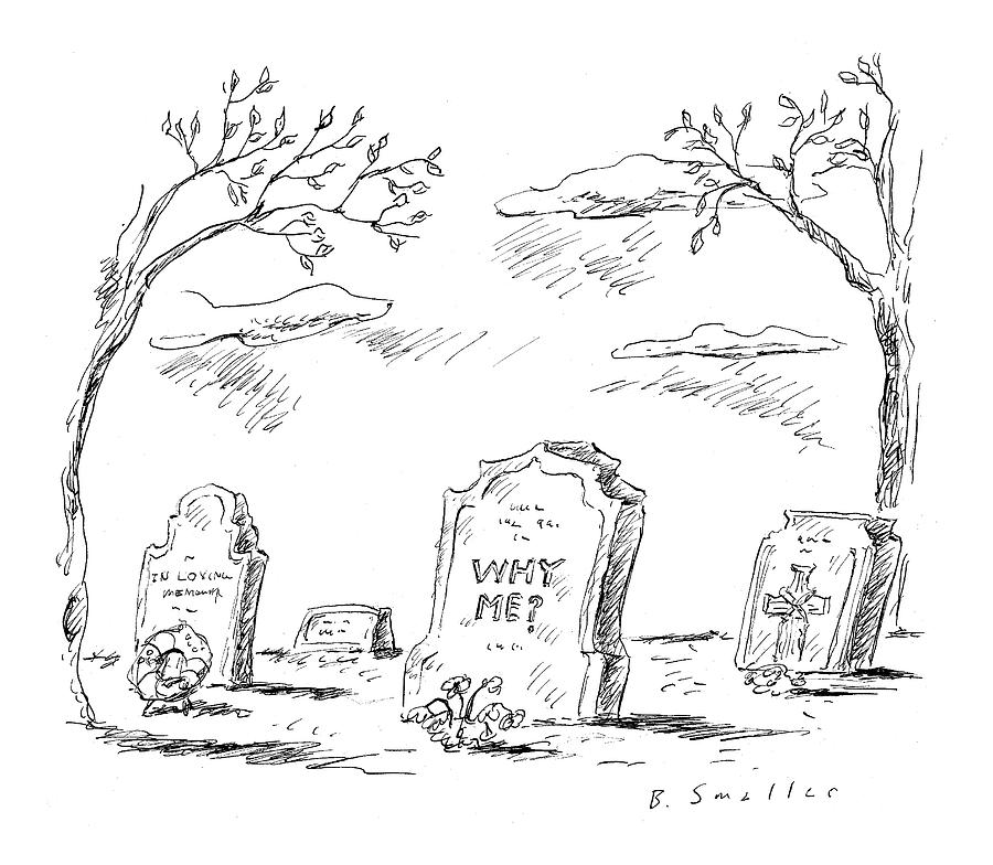 Cemeteries Drawing - New Yorker April 24th, 2000 by Barbara Smaller
