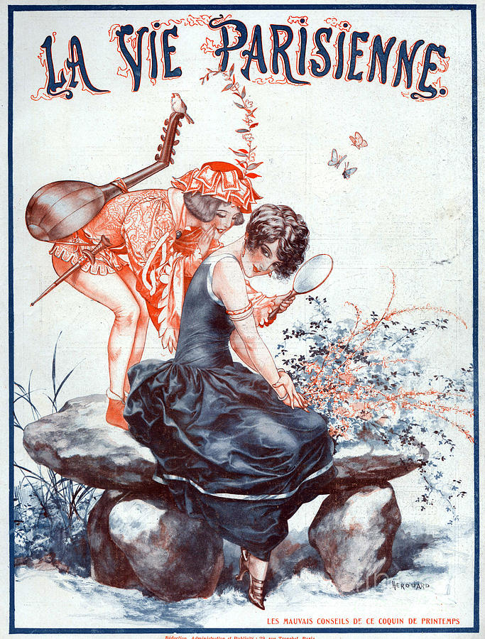 Spring Drawing - 1920s France La Vie Parisienne Magazine #98 by The Advertising Archives