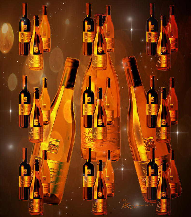Wine Photograph - 99 Bottles of Booze on the Wall - Featured in Visions of the Night and Comfortable Art Groups by Ericamaxine Price