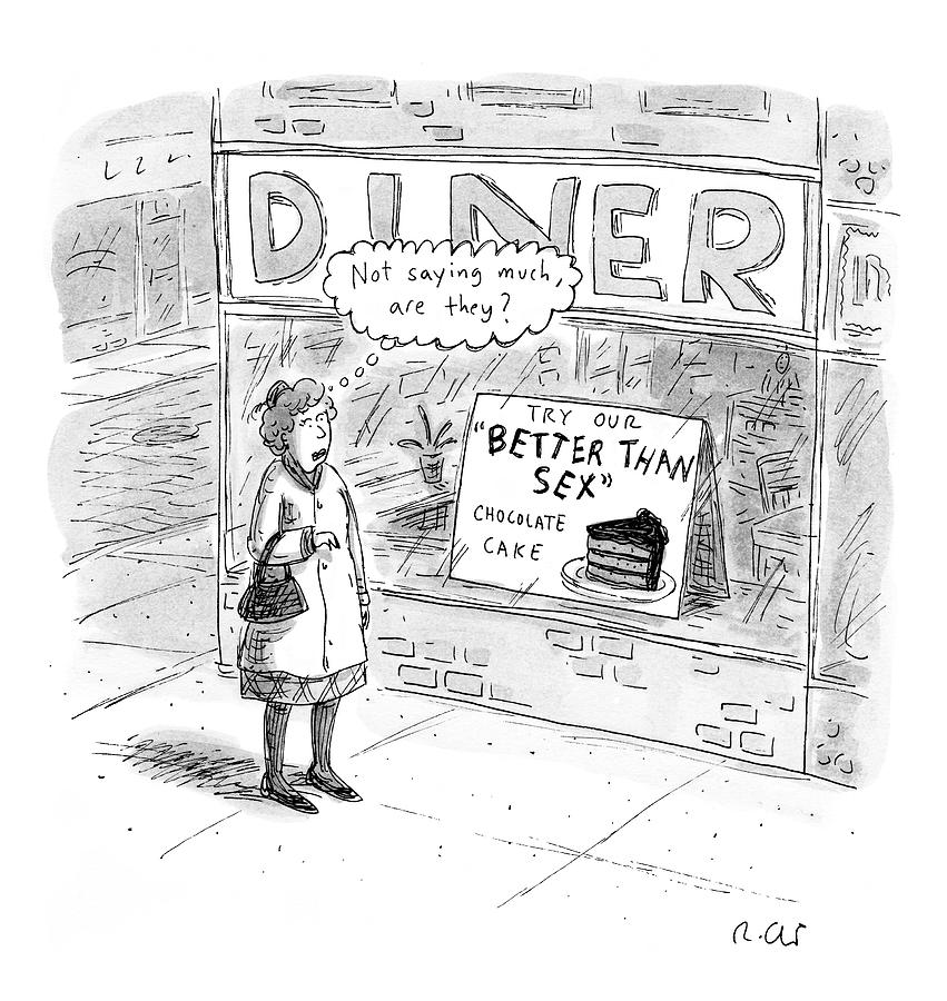 Captionless #2 Drawing by Roz Chast