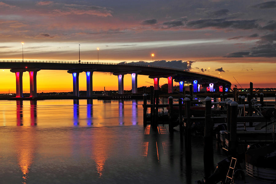 Sunset Photograph - 9th Street Bridge by Dan Myers