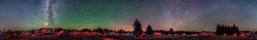 A 360 Degree Panorama With Aurora And Photograph by Alan Dyer/stocktrek Images