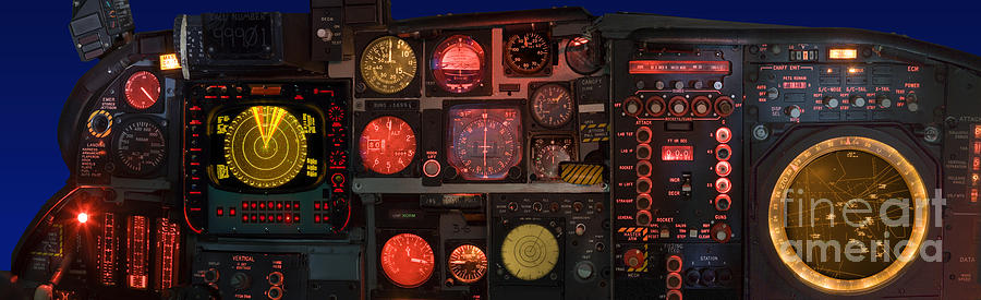 A-6A Cockpit Panel Digital Art by Wernher Krutein