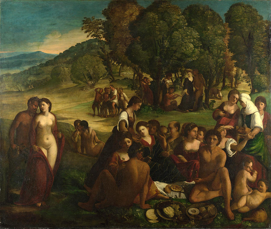 A Bacchanal Painting by Dosso Dossi