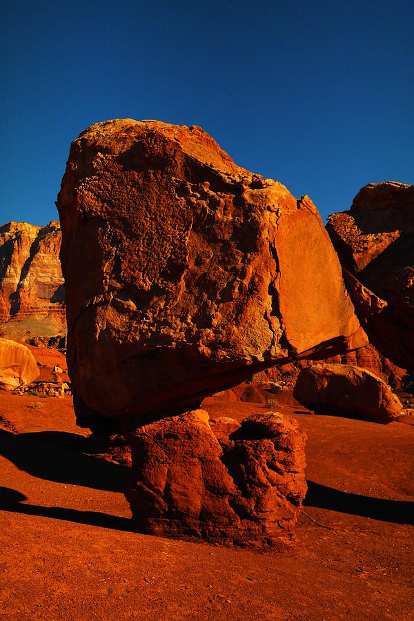 Rocks Photograph - A Balanced Rock by Jeff Swan