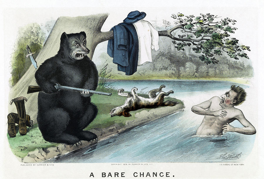A Bare Chance, 1879 Painting by Granger