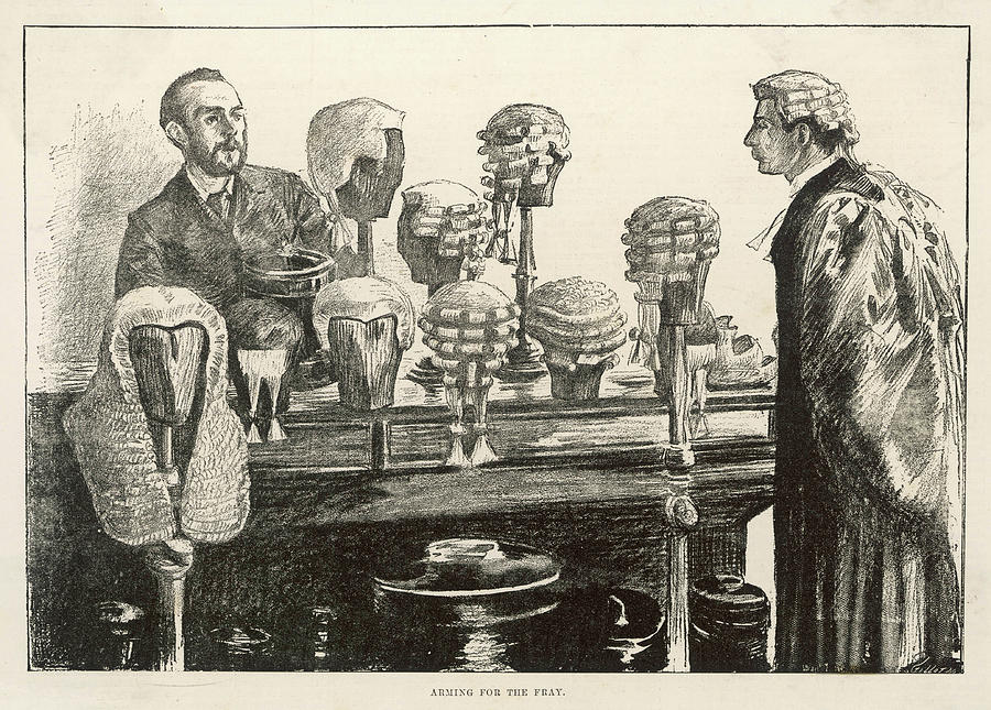Lawyer Drawing - A Barrister Wonders If A More by  Illustrated London News Ltd/Mar