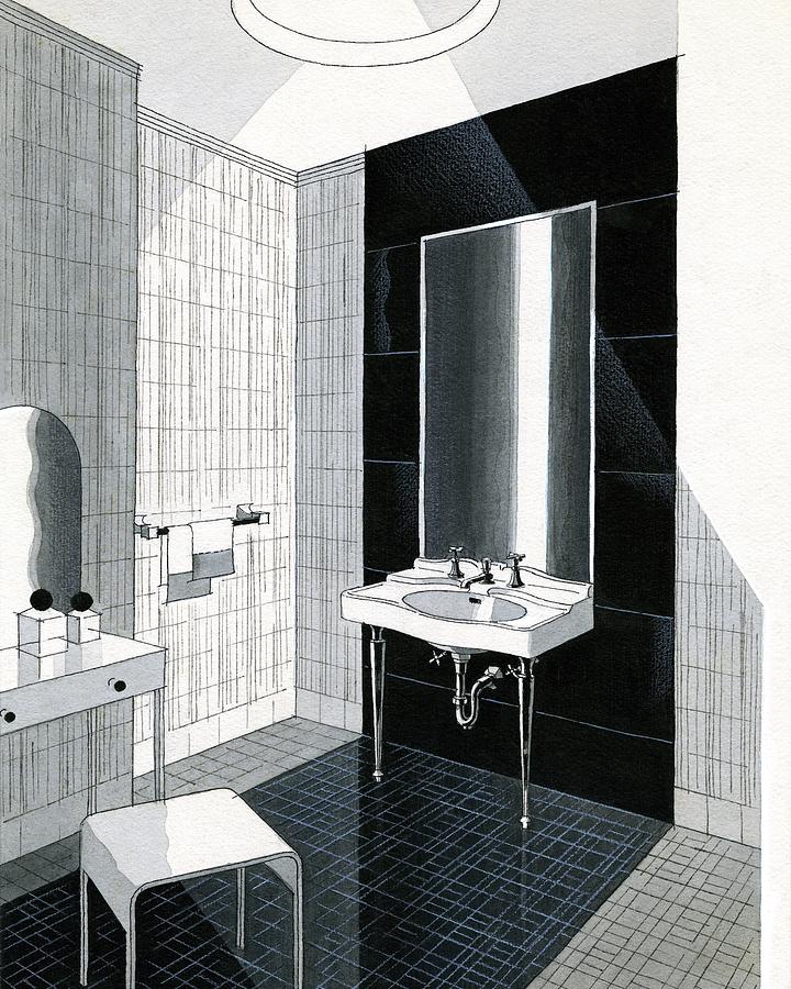 A Bathroom For Kohler By Ely Jaques Kahn Digital Art by Urban Weis