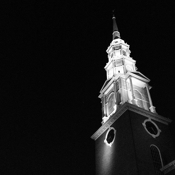 Boston Photograph - A Beacon.  #blackandwhite #church by J Amadei