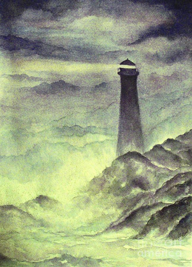Mountain Painting - A Beacon of Hope by Hazel Holland