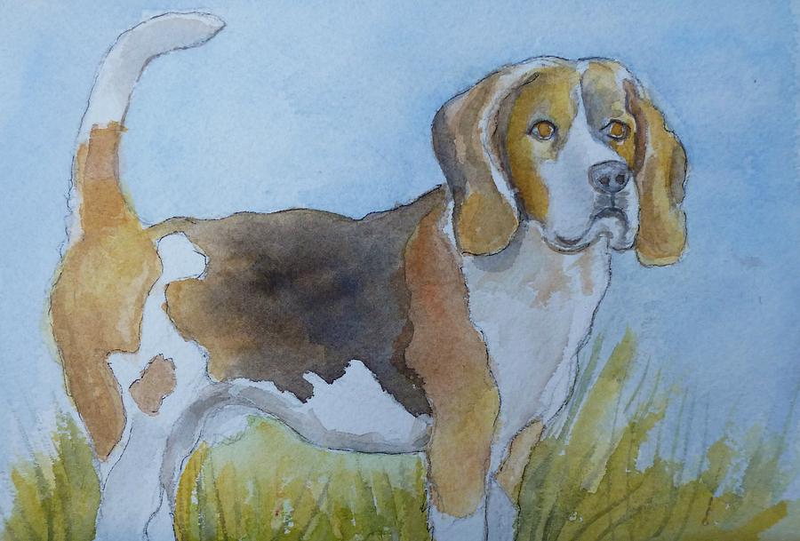 A Beagle Painting by Madeline  Lovallo