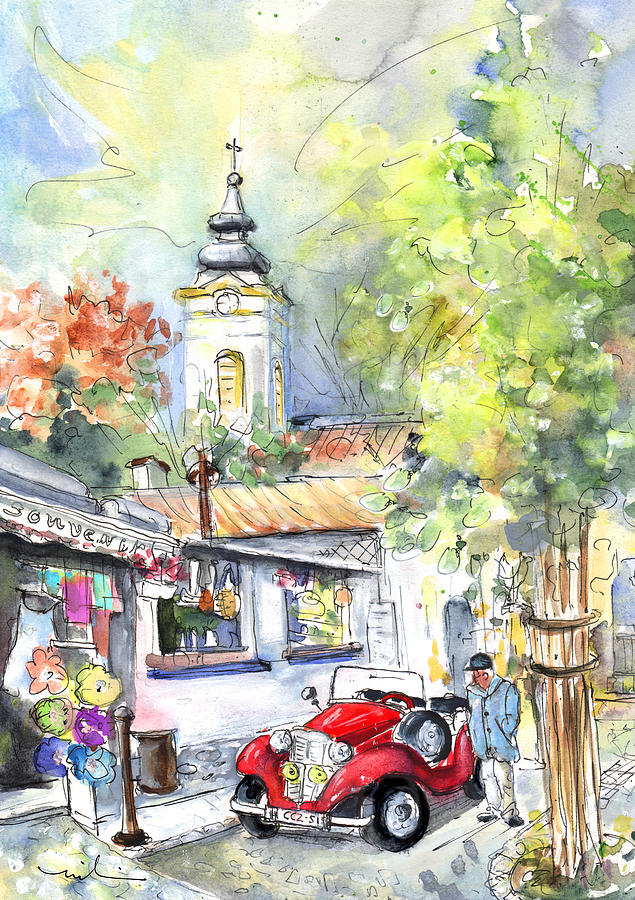 A Beautiful Car In Szentendre Painting by Miki De Goodaboom