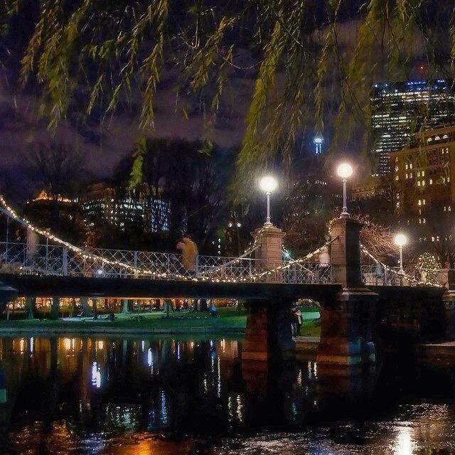 Boston Photograph - A Beautiful Night In Bostons Public by Joann Vitali