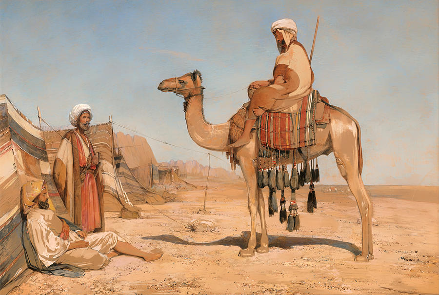Vintage Painting - A Bedouin Encampment by Mountain Dreams