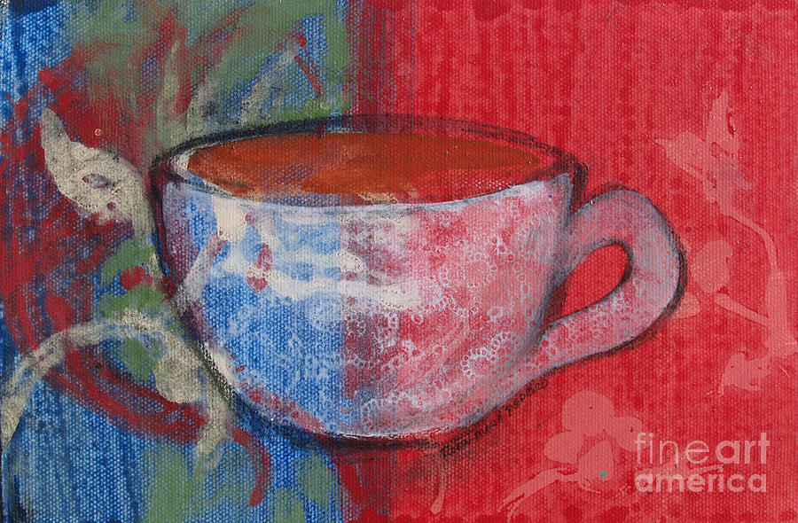 Coffee Painting - A Beverage by Robin Pedrero