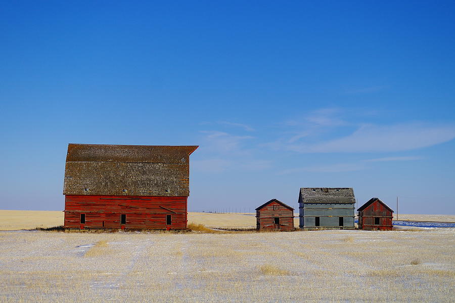 A Big Barn And Three Small Ones Photograph by Jeff Swan