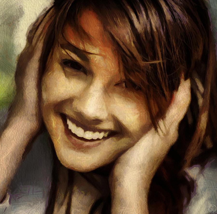Portrait Digital Art - A big happy smile by Gun Legler