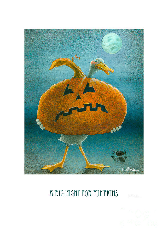 A big night for pumpkins... Painting by Will Bullas