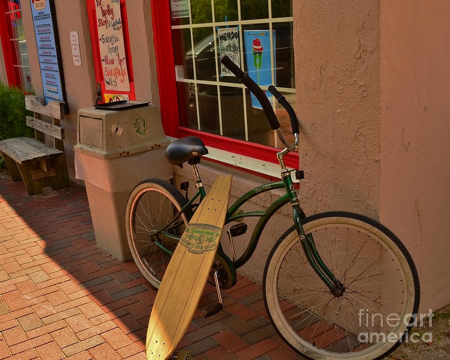A Bike And A Board Photograph by Bob Sample