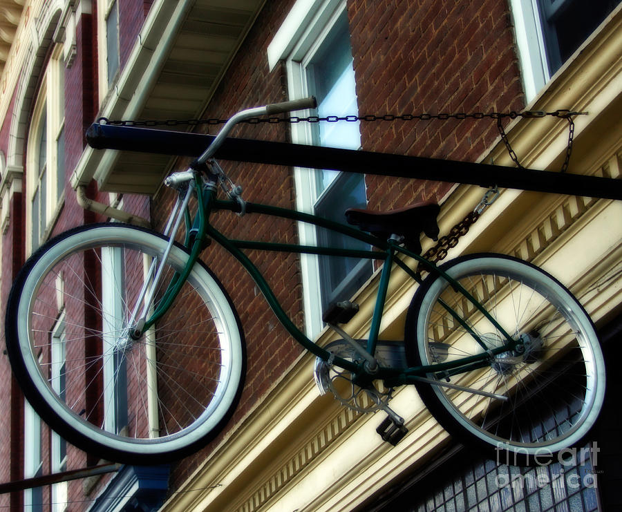 Bike Photograph - A Bike Hanging by Steven Digman Bike Photograph - A Bike Hanging by Steven Digman
