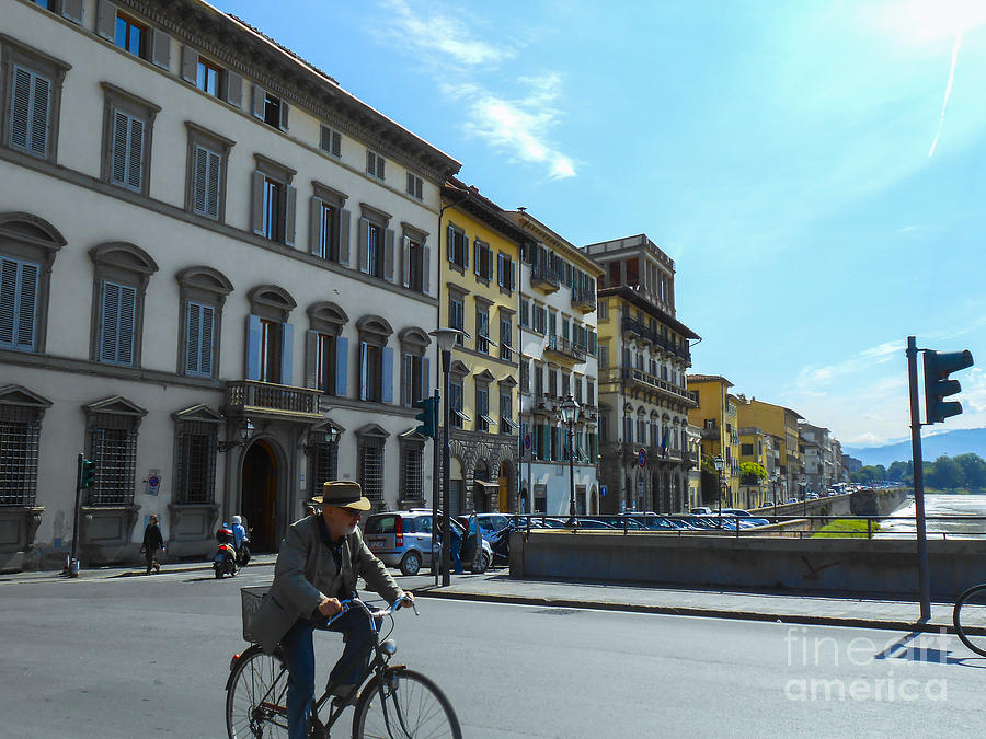 Summer Photograph - A Bike Ride in Florence by Elizabeth M