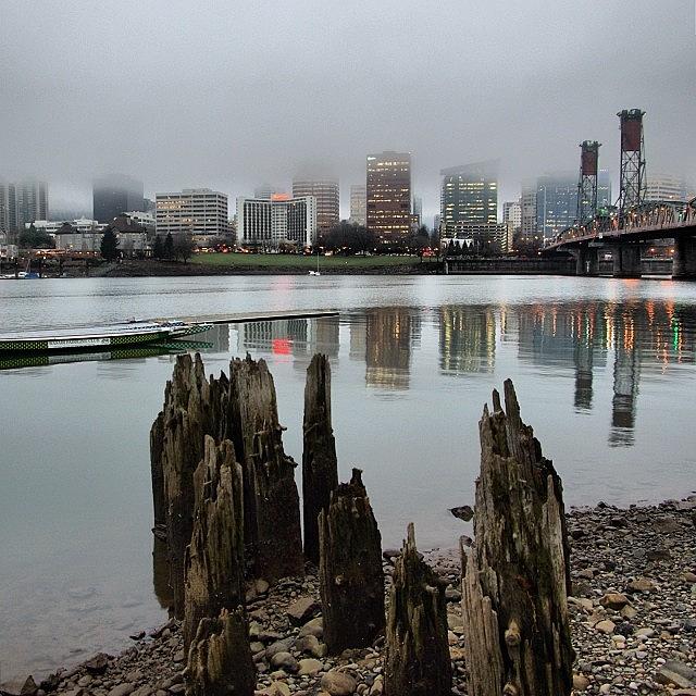 Portland Photograph - A Bit Foggy This Morning In Portland by Mike Warner