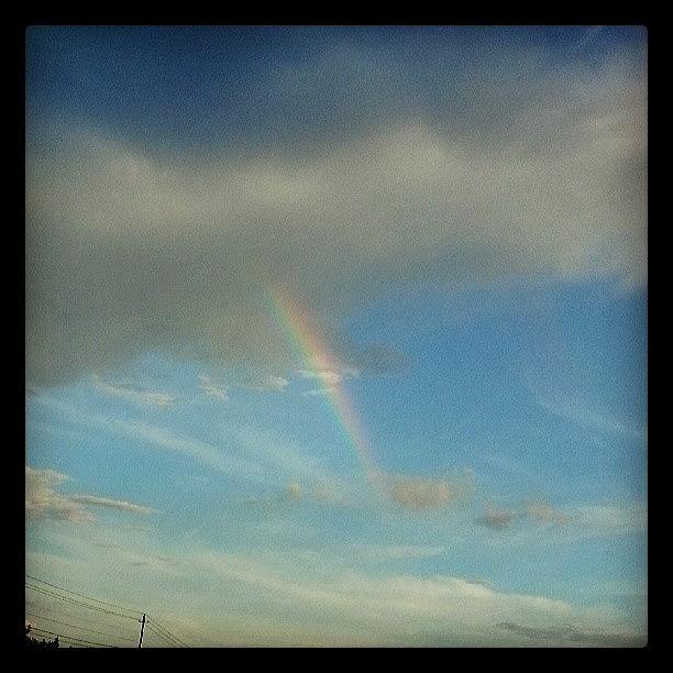 A Bit Of A Rainbow This Evening Photograph by Katy Klusmeier