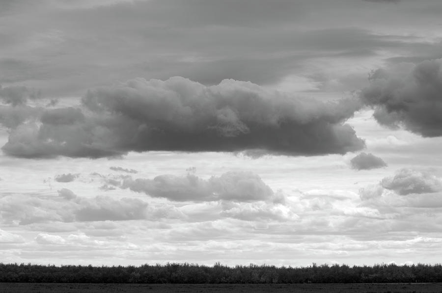 A Black-and-white Cloudscape Over Photograph by Gomezdavid