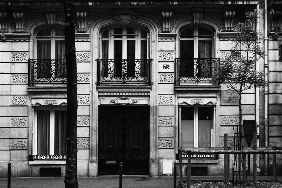 A Black and White Street in Paris Photograph by Georgia Clare