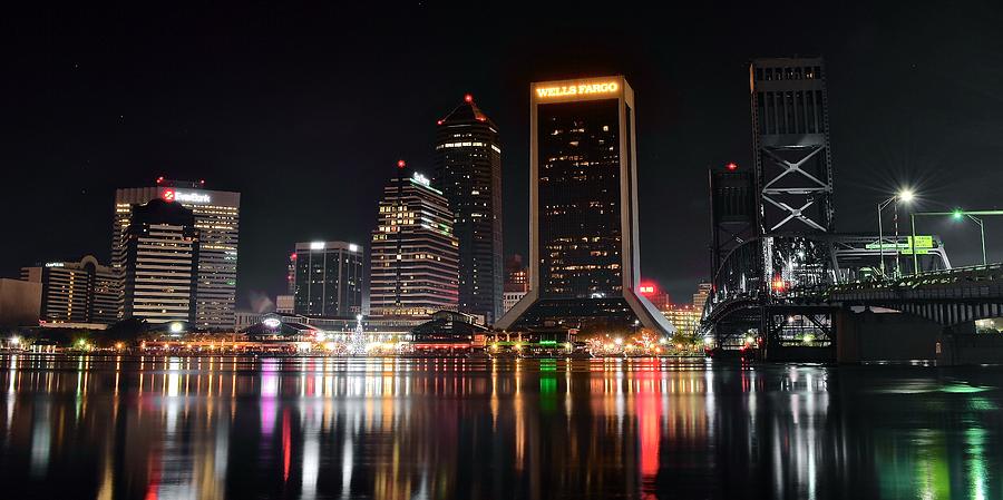 Jacksonville Photograph - A Black Night in Jacksonville by Frozen in Time Fine Art Photography