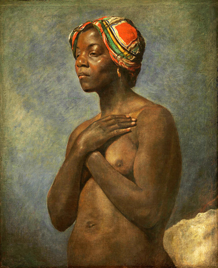 A Black Woman Painting by French A Black Woman Painting by French