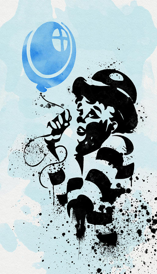 Blue Balloon Mixed Media - A Blue Balloon by Olga Hamilton
