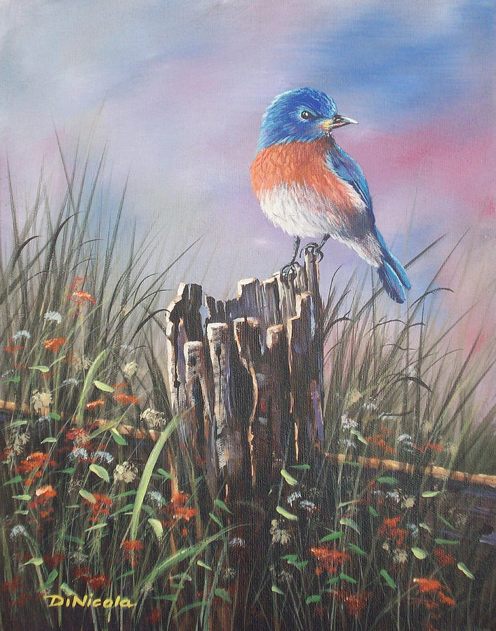 A Bluebird Day Painting by Anthony DiNicola