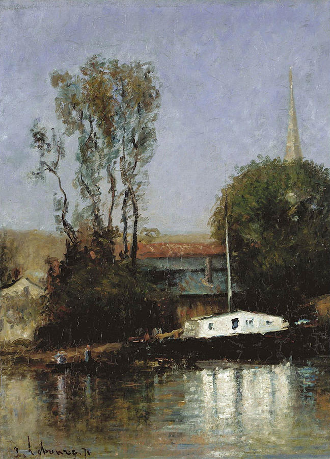A Boat on the Seine Painting by Albert Lebourg