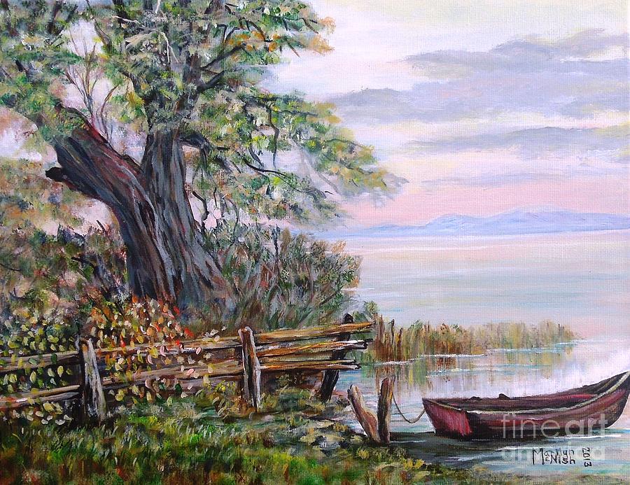A Boat Waiting 3 Painting by Marilyn McNish