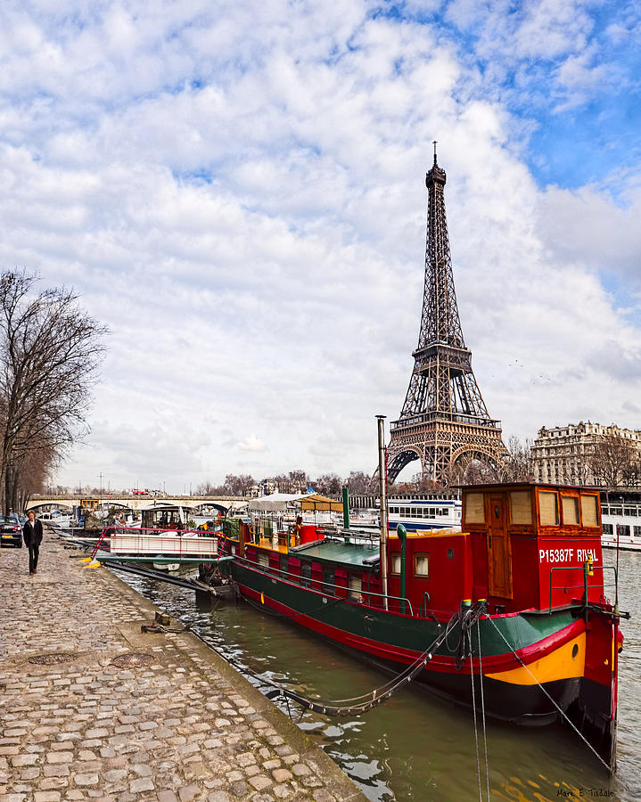 A Boats View of the Eiffel Tower Photograph by Mark Tisdale