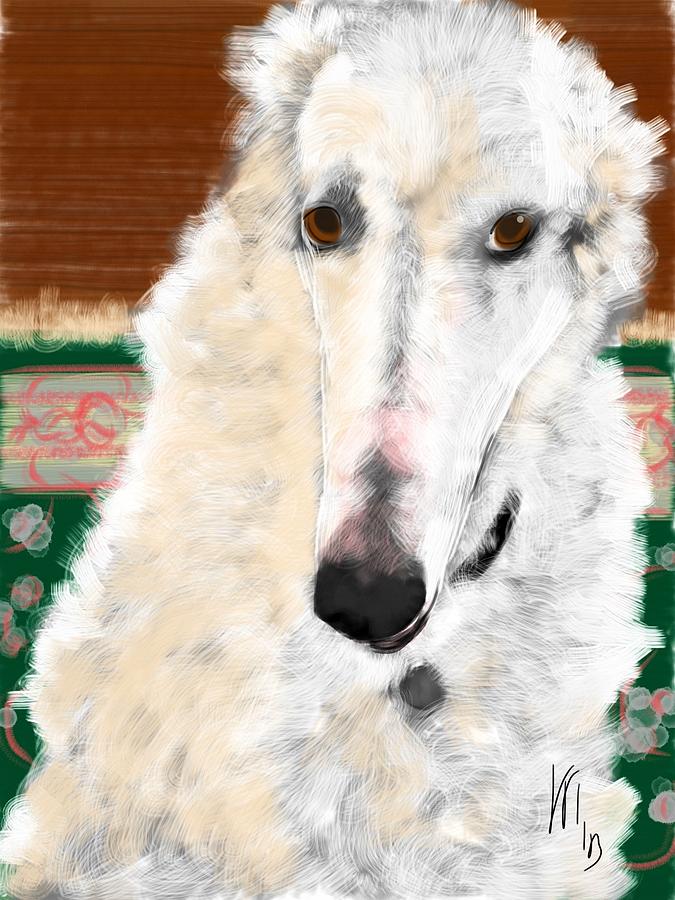 Borzoi Painting - A Borzoi by Lois Ivancin Tavaf Borzoi Painting - A Borzoi by Lois Ivancin Tavaf