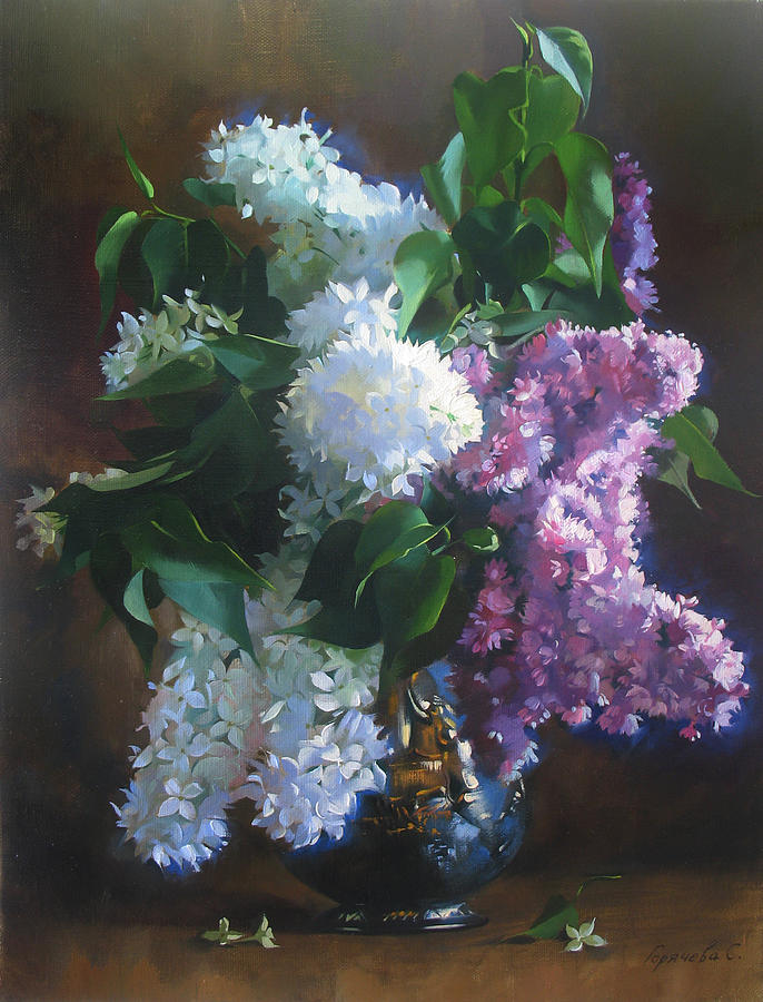 A Bouquet Of Lilacs Painting by Svetlana Goryacheva - Fine Art America