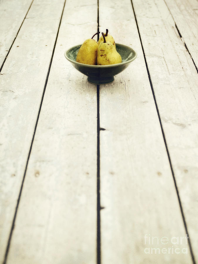 Pear Photograph - A Bowl Filled With Pears by Priska Wettstein
