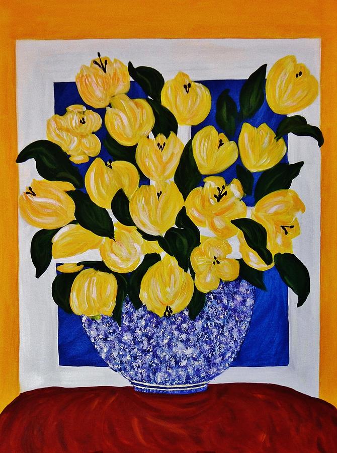A Bowl Full Of Gold Painting by Celeste Manning