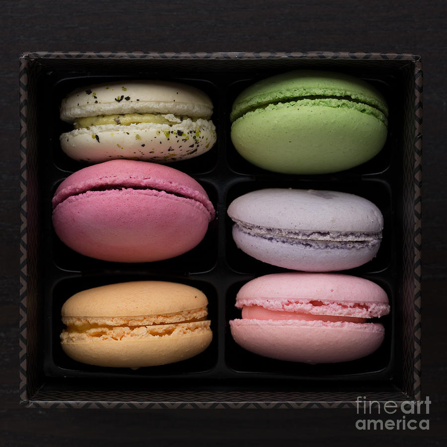 A box of French Macaron Cookies Photograph by Edward Fielding